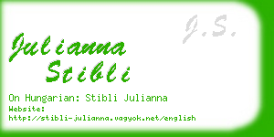 julianna stibli business card